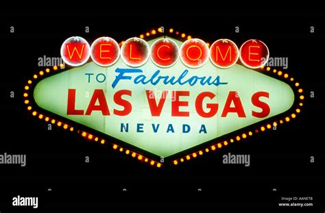 Welcome To Fabulous Las Vegas Sign In Nevada Stock Photo Alamy