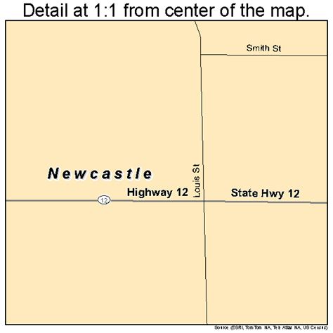 Newcastle Nebraska Street Map 3134090