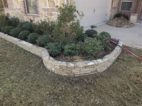 Stacked Stone Flowerbed Edging Trophy Club Tx 2012 2 Flower Bed