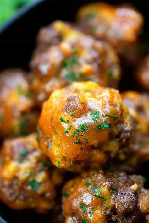 Crispy, crunchy pork rinds make the greatest keto snacks! The BEST Keto Meatballs with BBQ Sauce! ThatLowCarbLife.com