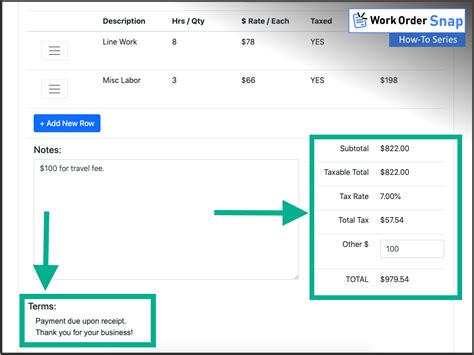 How To Create And Save A New Work Order Work Order Snap