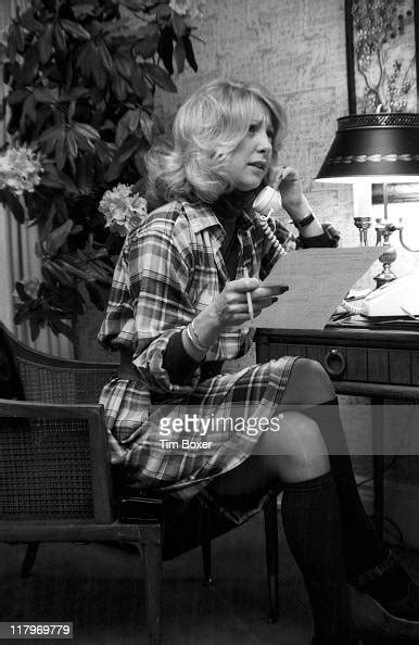 Portrait Of American Actress Terri Garr On The Telephone In A Room At