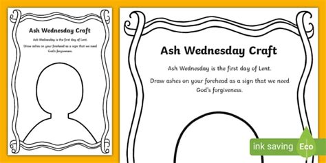 Ash Wednesday Craft Religious Education Ks1 Resources