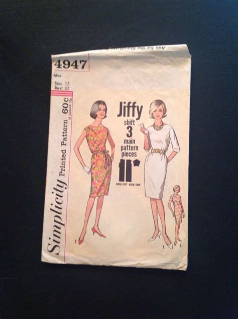 Vintage Simplicity Sewing Pattern 4947 Misses Jiffy Dress Etsy