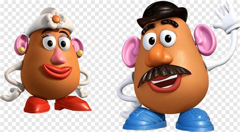 two mr and mrs potatoes mr potato head toy story mrs potato head sheriff woody toy story