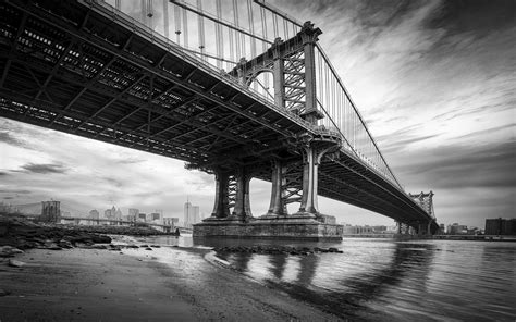 Manhattan Bridge Manhattan Bridge Black And White Photography Dream