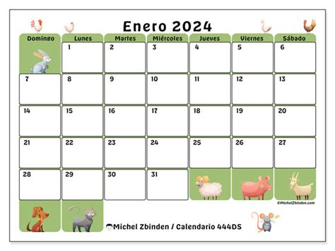 Calendario Enero 2024 Campaña Ds Michel Zbinden Cl