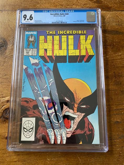 Incredible Hulk 340 Marvel Comics 1988 Cgc 96 Todd Mcfarlane Wolverine