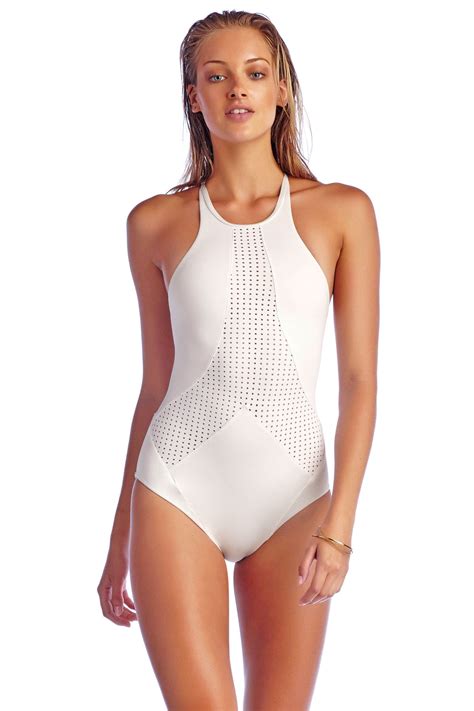 White bathing suits plunging neck sleeveless two tone backless one piece swimsuit for women. 20 One Piece Swimsuits We Love - Best One Piece Bathing ...