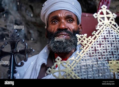 Portrait Of An Ethiopian Orthodox Priest Holding A Cross In Nakuto Lab