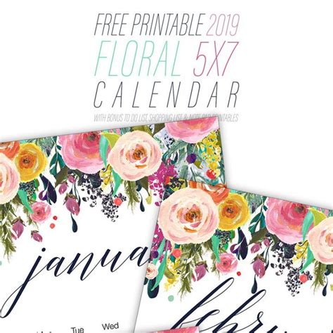 Printable Freebie Gallery Wall Art Calendars Lists The Cottage