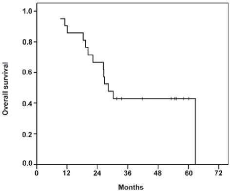 Overall Survival The Kaplan Meier Graph Shows Overall Survival Of The