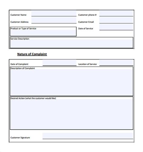 free 9 sample customer complaint form examples in pdf ms word