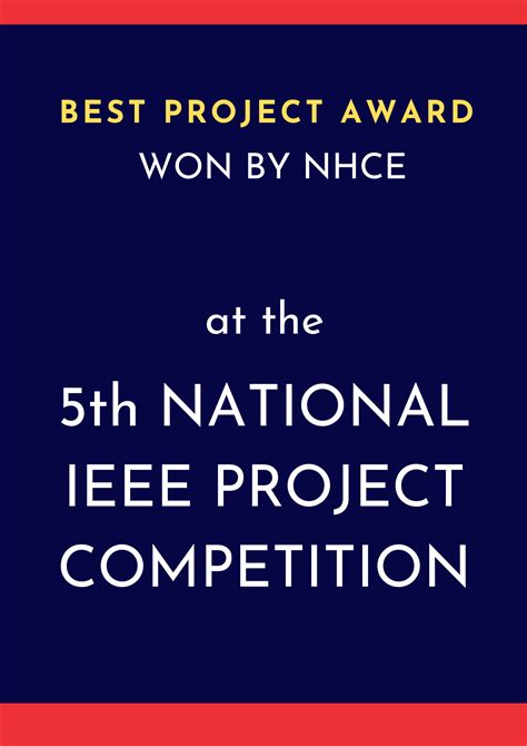 Best Project Award At The 5th National Ieee Project Competition New