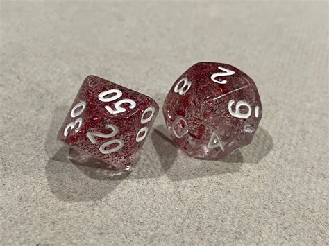 Red And Clear Dice Uneven Made For Decore Etsy