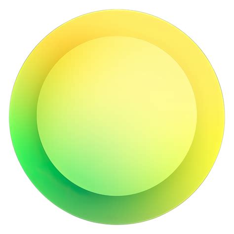 Green And Yellow Button Isolated On White Background Vector