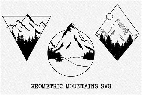 Geometric Mountains Svg Graphic By Creative Design 12 · Creative Fabrica