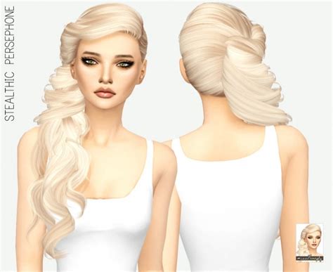 Sims 4 Hairs Miss Paraply Stealthic Persephone Hair Retextured