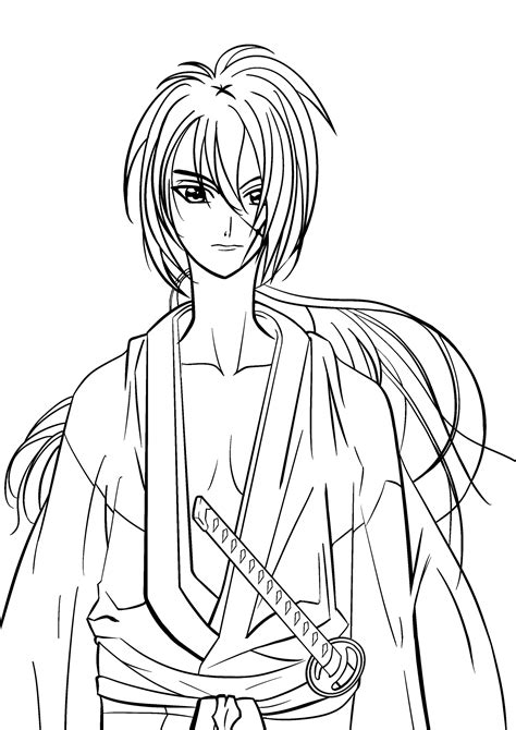 Artstation Rurouni Kenshin Kenshin Himura Coloring Library