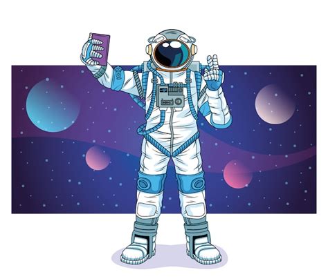 astronauta de dibujos animados flotante vector premium porn sex picture