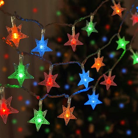 50 Led Star String Lights Battery Operated Waterproof Twinkle Fairy