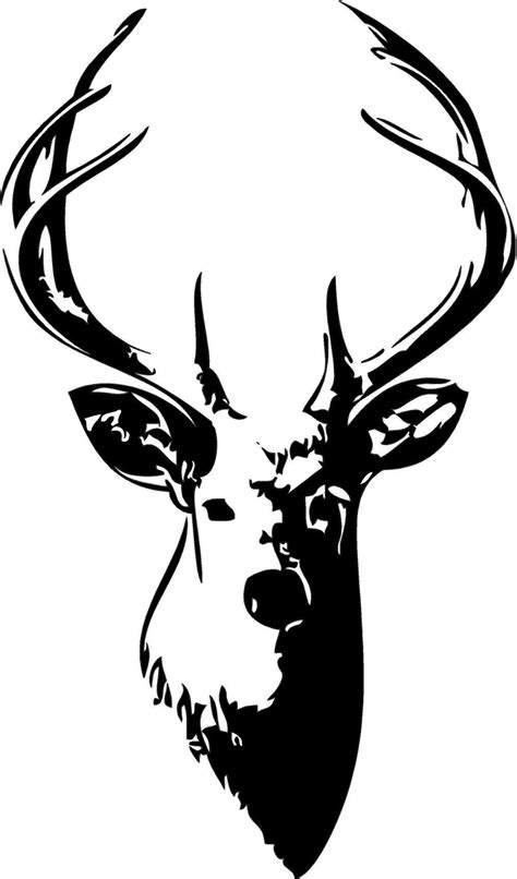 Deer Head Silhouettes Clip Art SVG File
