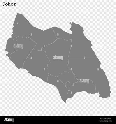 High Quality Map Of Johor Darul Tazim Is A State Of Malaysia With