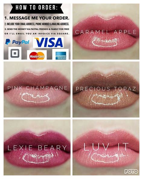 LipSense Colors Available In My Current Stock Pink Champagne Lexie