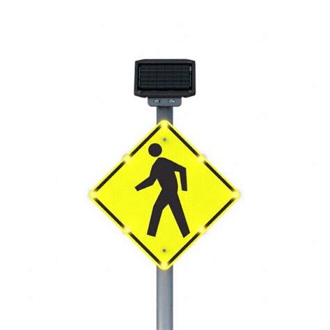 Blinkersigns Flashing Led Pedestrian Crosswalk Sign Sign Legend