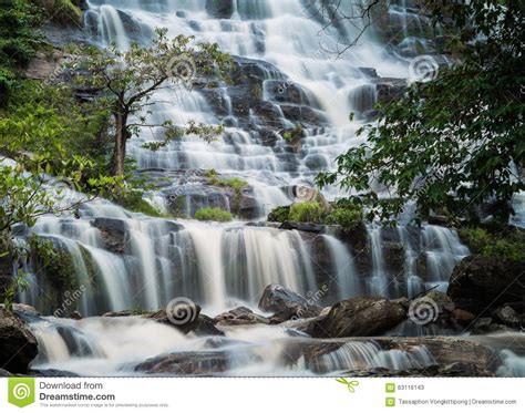 Silky Smooth Waterfall Stock Image Image Of Exposure 63116143