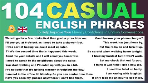 104 Casual Daily English Phrases To Help Improve Your Fluency