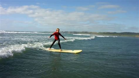Surf Safe Coaching Kids Surfing Ngarunui Beach Raglan Youtube