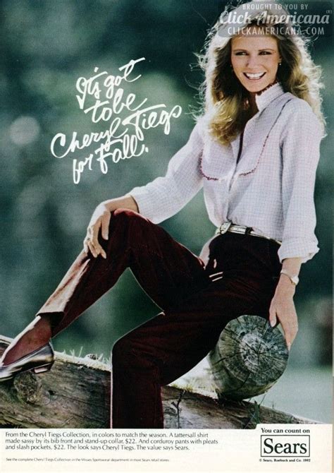 See Cheryl Tiegs Clothing Collection And Swimwear At Sears In The 80s