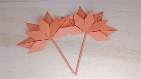 Origami Daun Cara Membuat Origami Daun Part Youtube