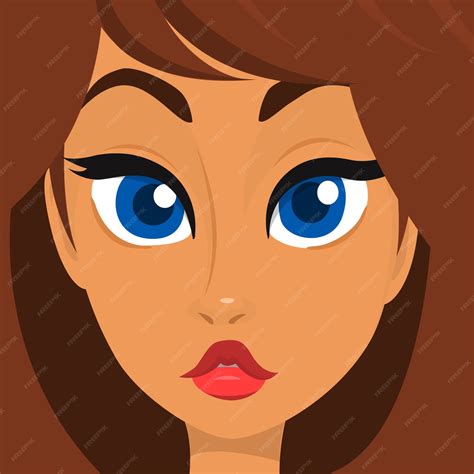 Premium Vector Pretty Girl Face Avatar