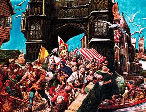 The Peasants Revolt Of 1380 Stock Image Look And Learn