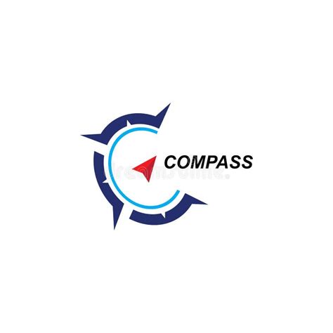 Compass Icon Symbol Logo Template Outdoor Adventure Compass Logo