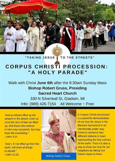 Corpus Christi Procession To Be Held In Gladwin Clare County Cleaver