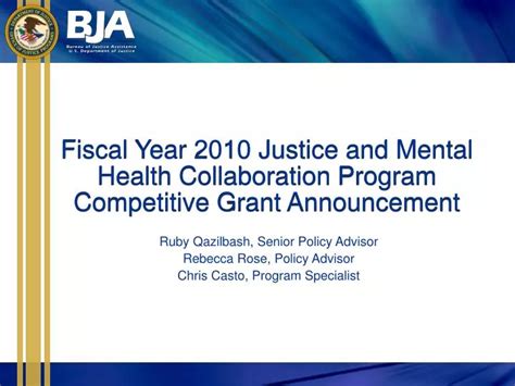 Ppt Fiscal Year 2010 Justice And Mental Health Collaboration Program