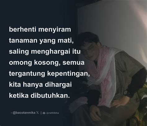 berhenti menyiram tanaman yang mati, saling menghargai itu omong kosong