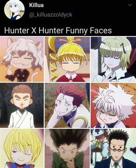 The Many Faces Of Hunter X Hunter Funny Face Pics Anime Memes And More