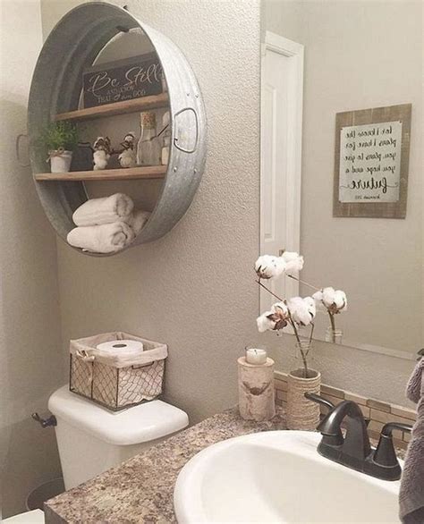 34 Awesome Diy Farmhouse Decoration Ideas Rustic Bathroom Decor Easy