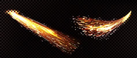 Free Vector Realistic Sparks Of Weld Metal Blade Firework