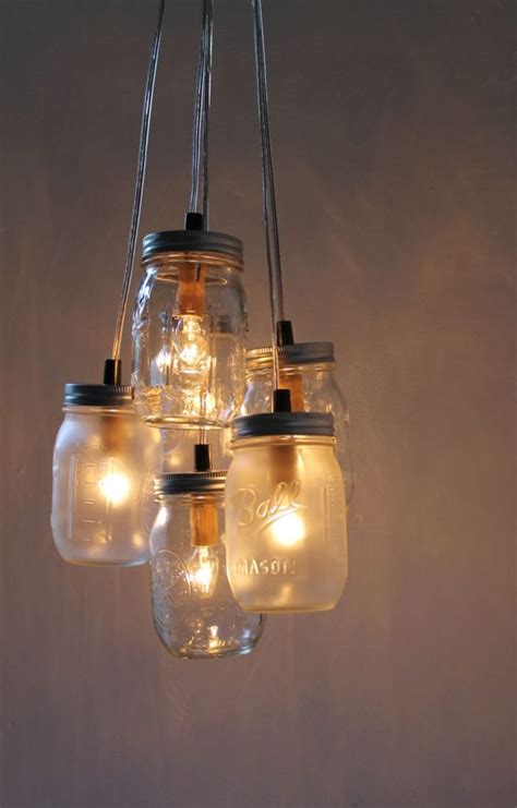 How To Upcycle Mason Jars Into A Chandelier