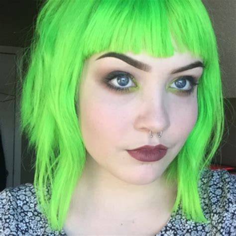 Make Up Lime Green Hair Hair Dye Colorful Neon