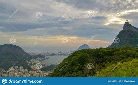 Panorama View Of Botafogo Bay In Rio De Janeiro Stock Image Image Of