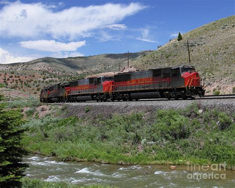 Utah Railway Helper Locomotives In Price Canyon Utah Photograph By
