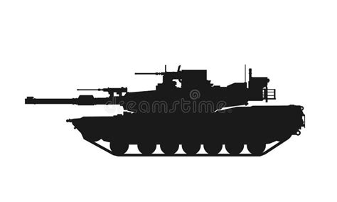 M1a2 Abrams Usa Battle Tank War And Army Symbol Vector Icon For