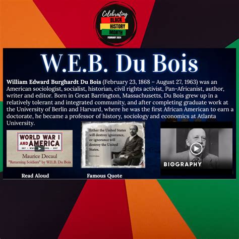 Black History Month Spotlight W E B Du Bois St Landry Parish