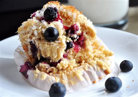 Toasted Coconut Blueberry Muffins Reduced Fat Honey Whats Cooking
